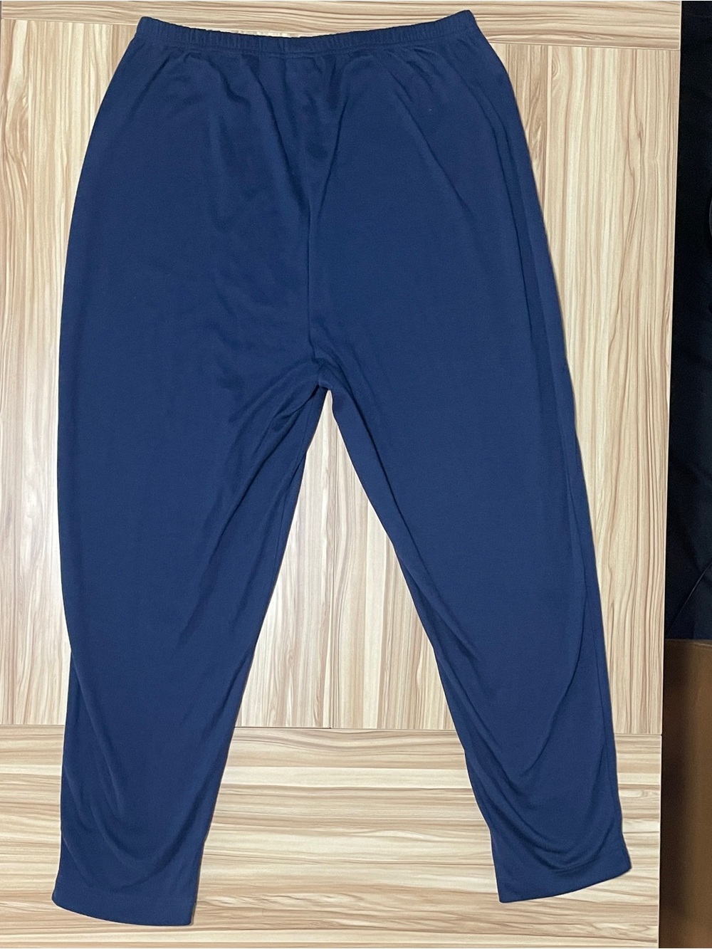 Navy Blue Elastic Waist Bottoms